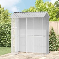 Huisdierbenodigdheden*vidaXL Vogelkooi 215 x 110 x 247 cm Gegalvaniseerd staal Grijs