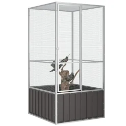 Vogelkooi 111x107x211,5 cm gegalvaniseerd staal kleur>vidaXL
