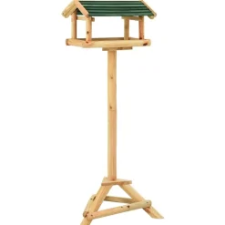 Woon- & Tuinaccessoires*vidaXL Vogelvoeder met standaard 37x28x100 cm massief vurenhout