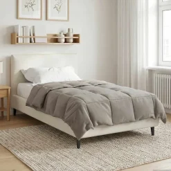 Linnengoed*vidaXL Vol jaar dekbed Gekwilt 135 x 200 cm Microfiber Groen
