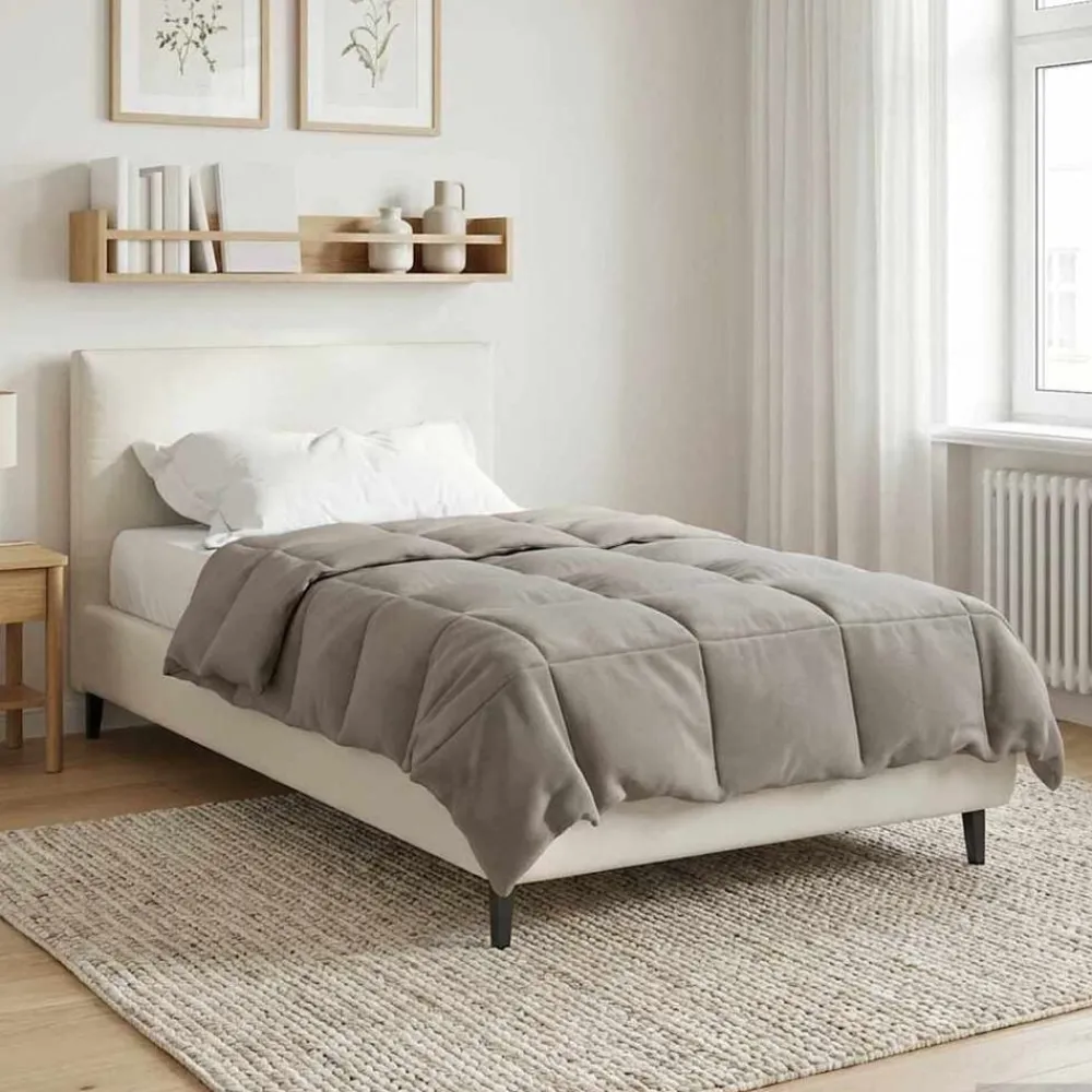 Linnengoed*vidaXL Vol jaar dekbed Gekwilt 135 x 200 cm Microfiber Groen