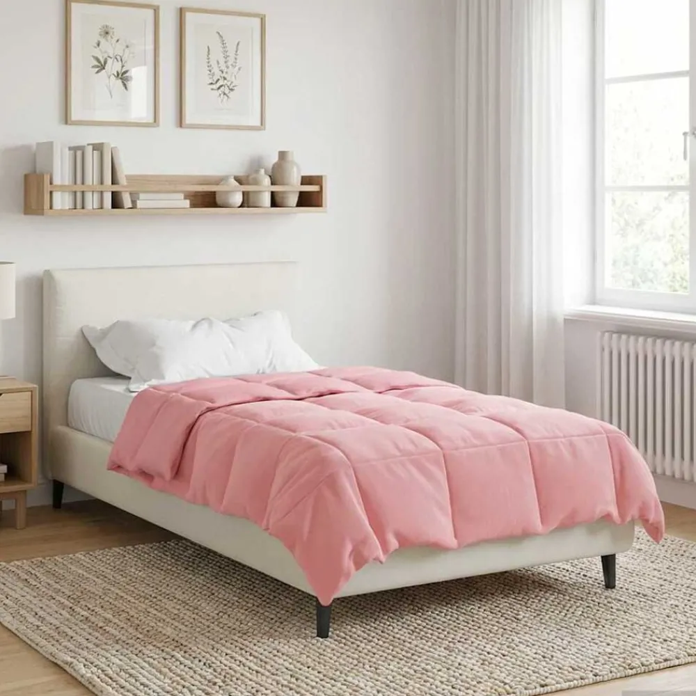 Linnengoed*vidaXL Vol jaar dekbed Gekwilt 135 x 200 cm Microfiber Roze