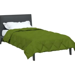 Linnengoed*vidaXL Vol jaar dekbed 135 x 200 cm Microfiber Groen