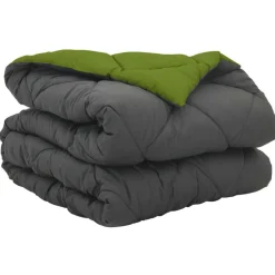 Linnengoed*vidaXL Vol jaar dekbed 135 x 200 cm Microfiber Groen en antraciet
