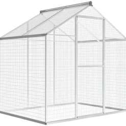 Huisdierbenodigdheden*vidaXL Volière 178x122x194 cm aluminium
