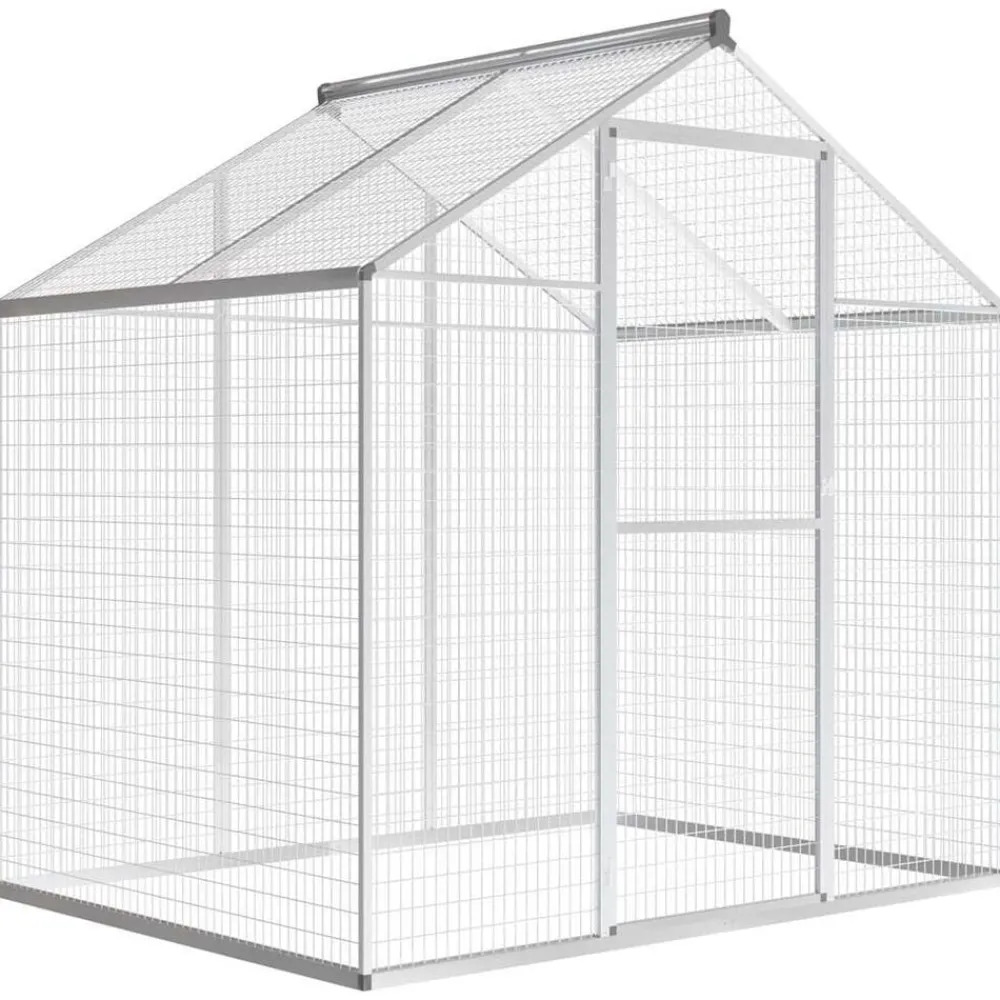 Huisdierbenodigdheden*vidaXL Volière 178x122x194 cm aluminium