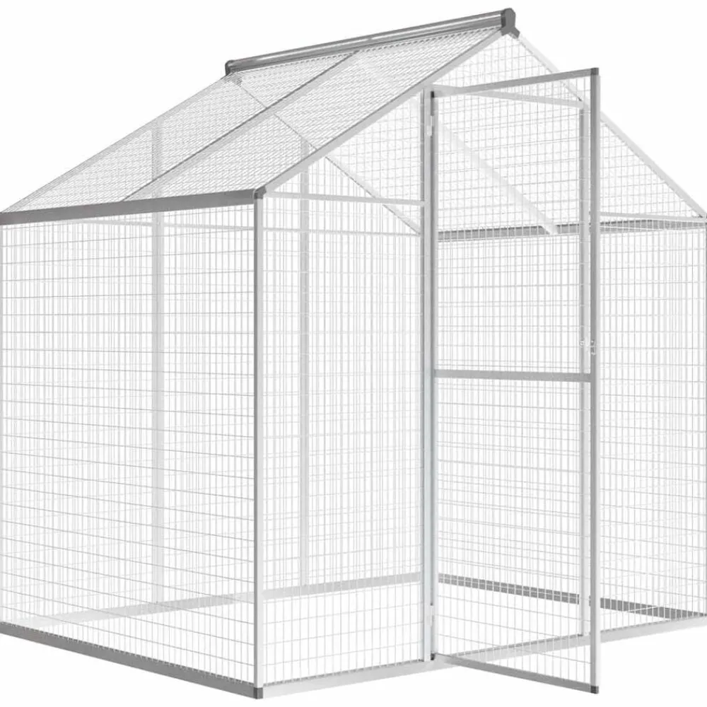 Huisdierbenodigdheden*vidaXL Volière 178x122x194 cm aluminium