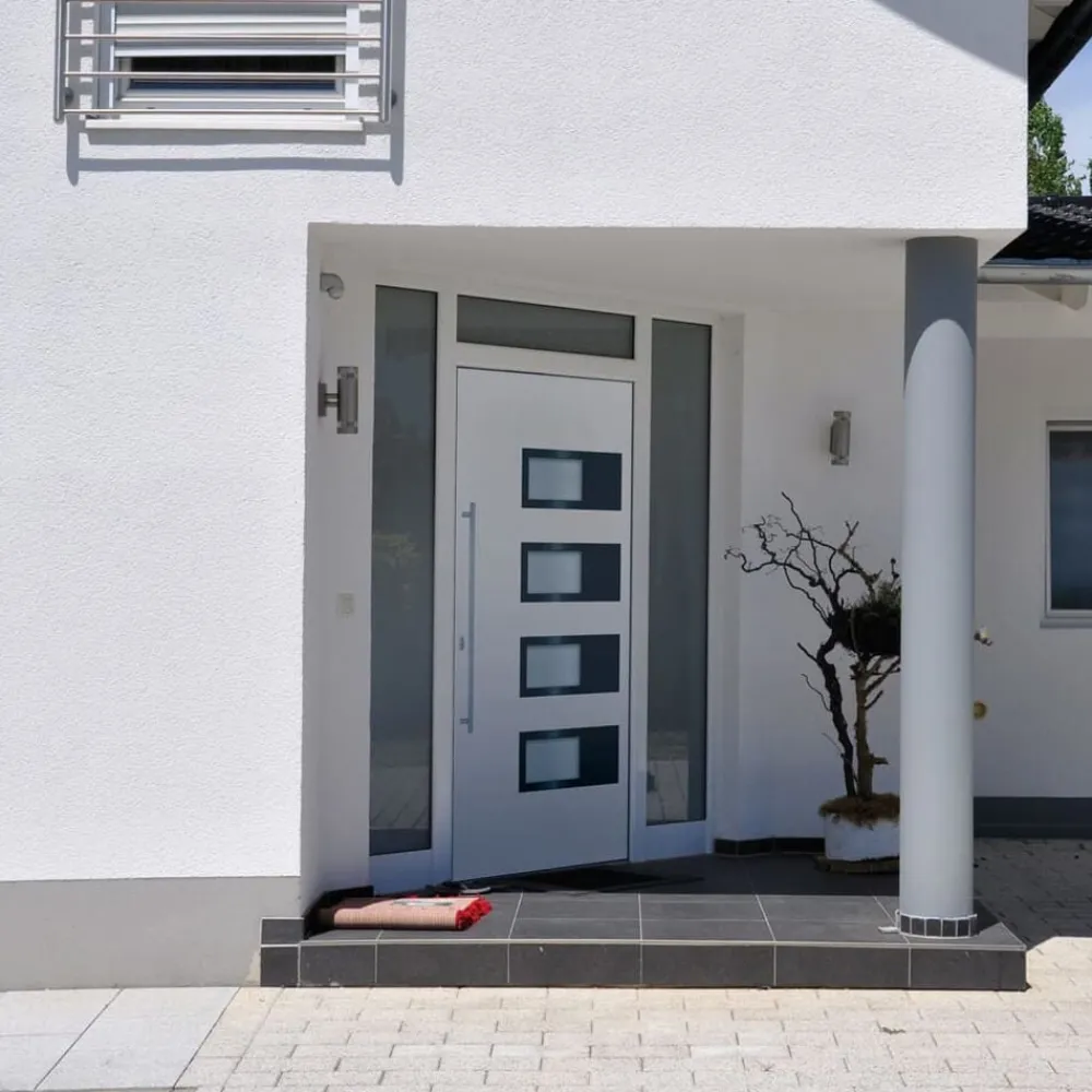 Bouwmaterialen*vidaXL Voordeur 100x200 cm aluminium en PVC Wit