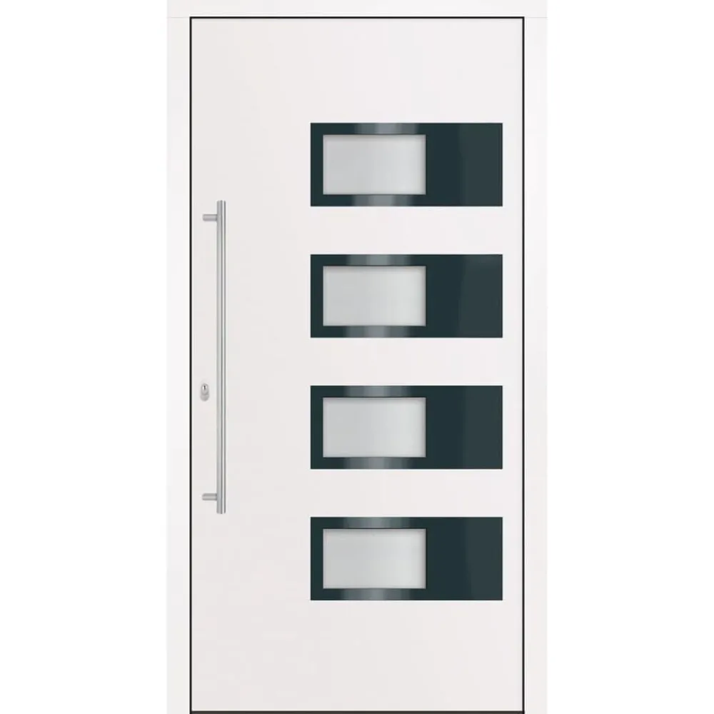 Bouwmaterialen*vidaXL Voordeur 100x200 cm aluminium en PVC Wit