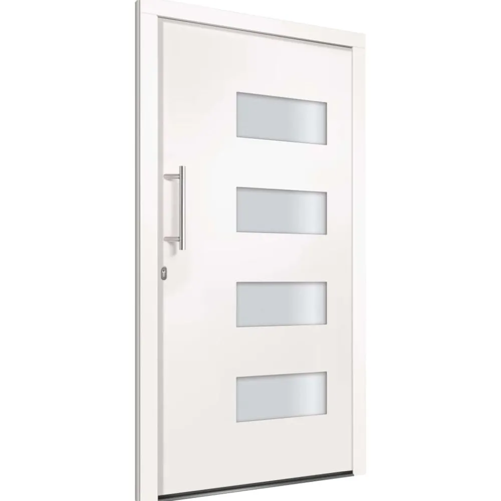 Bouwmaterialen*vidaXL Voordeur 100x200 cm aluminium en PVC Wit