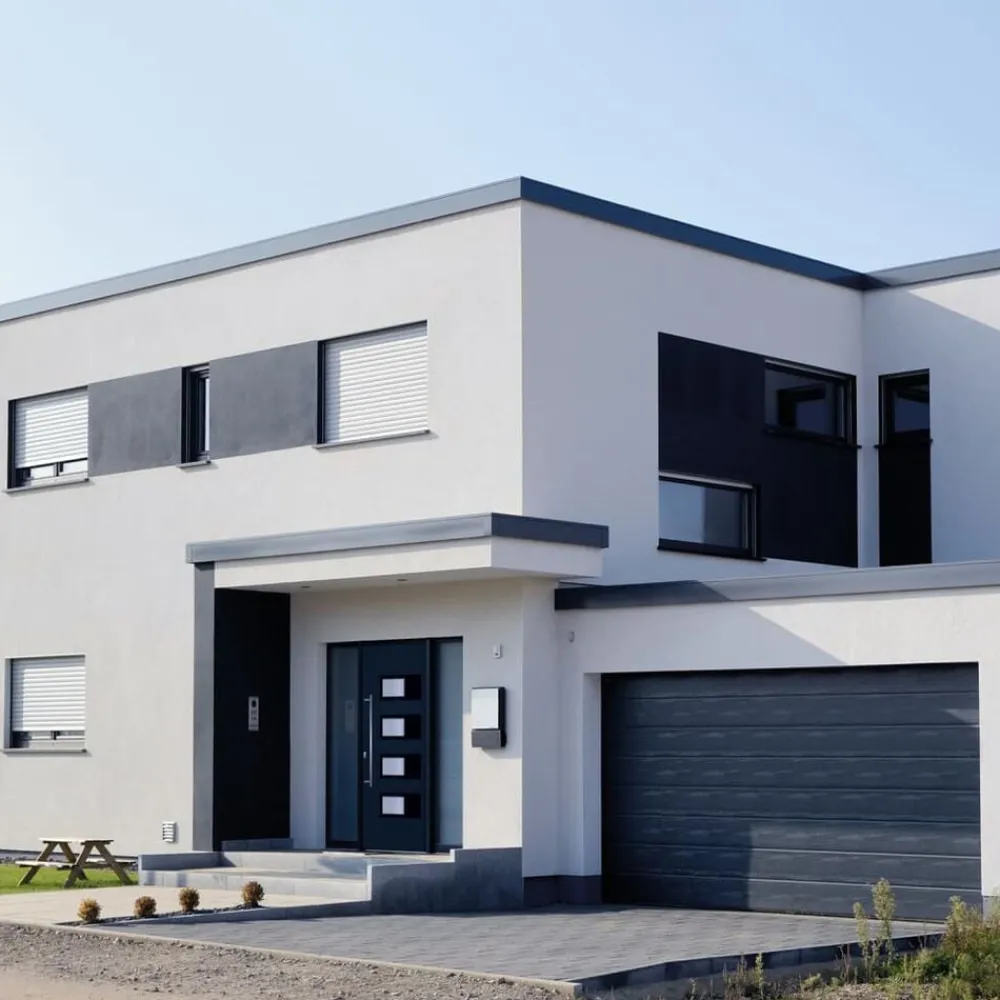 Voordeur 100x200 cm aluminium en PVC kleurig>vidaXL Hot