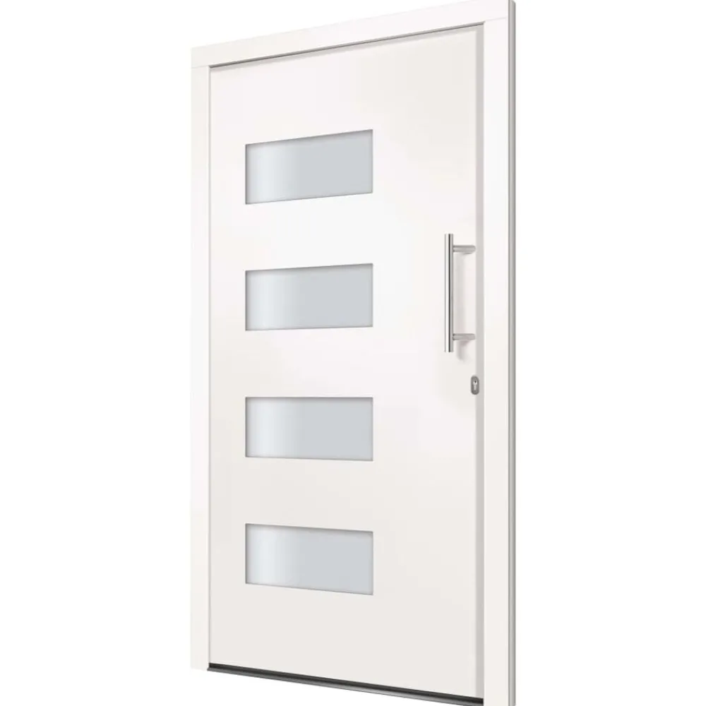 Voordeur 100x200 cm aluminium en PVC>vidaXL Sale