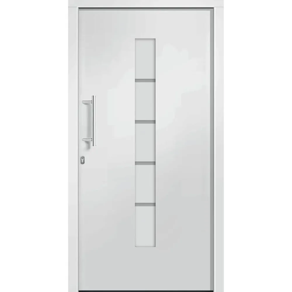 Bouwmaterialen*vidaXL Voordeur 100x200 cm aluminium en PVC Wit