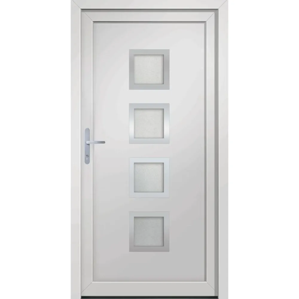 Bouwmaterialen*vidaXL Voordeur 88x200 cm PVC wit Witte buitenkant / witte binnenkant