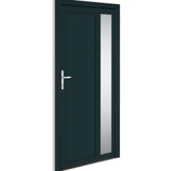 Bouwmaterialen*vidaXL Voordeur 98x200 cm PVC kleurig Antraciet