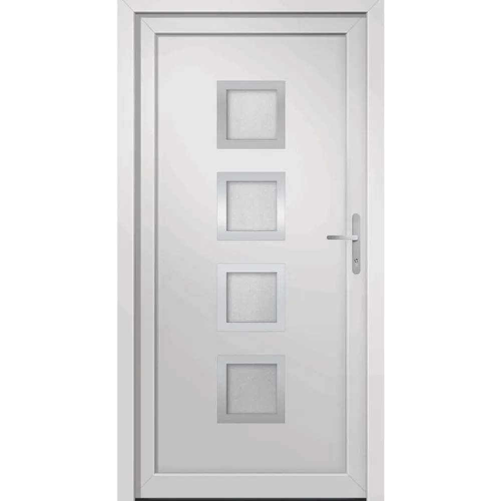 Voordeur 88x200 cm PVC wit>vidaXL Online