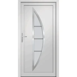 Bouwmaterialen*vidaXL Voordeur 88x200 cm PVC wit Witte buitenkant / witte binnenkant