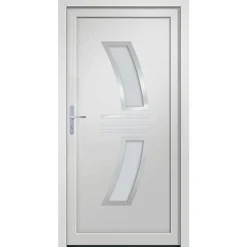 Bouwmaterialen*vidaXL Voordeur 88x200 cm PVC Wit