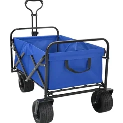 Gereedschap*vidaXL Vouwbare Handtrolley 89 x 63 x 96 cm Blauw