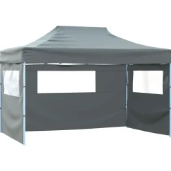 Tuin & Gazon*vidaXL Vouwtent met 3 wanden 431x291x315 cm Antraciet