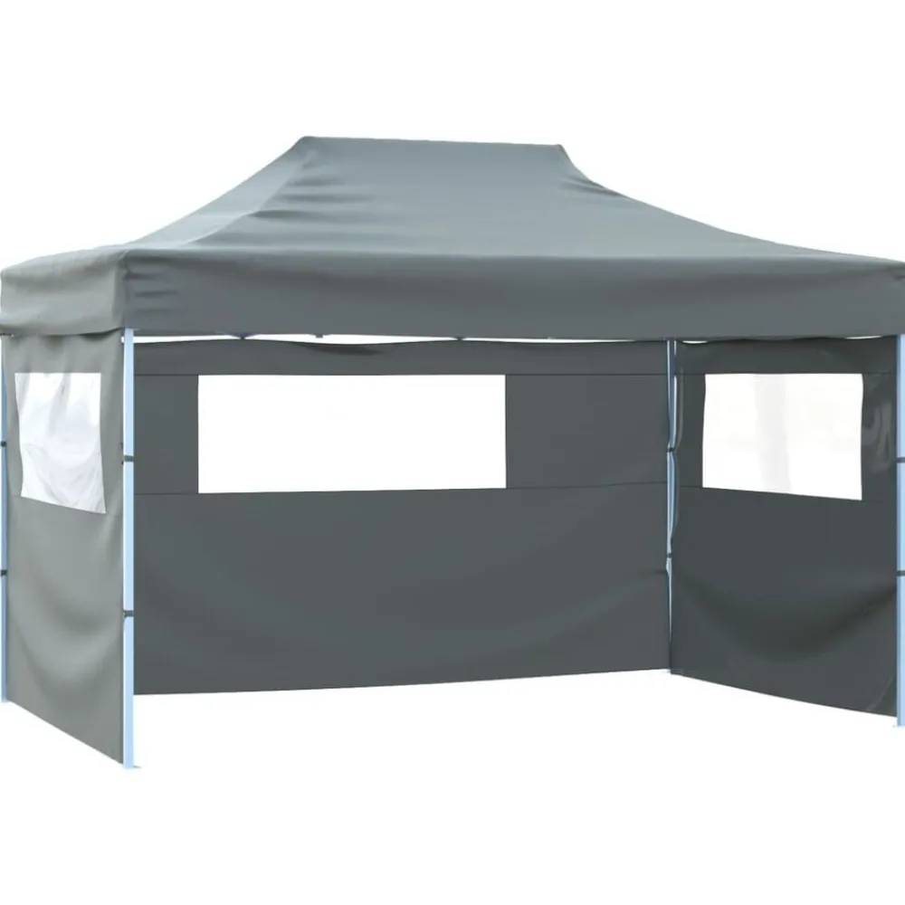 Tuin & Gazon*vidaXL Vouwtent met 3 wanden 431x291x315 cm Antraciet