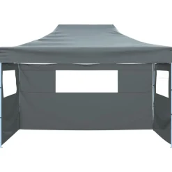 Tuin & Gazon*vidaXL Vouwtent met 3 wanden 431x291x315 cm Antraciet