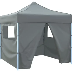Tuin & Gazon*vidaXL Vouwtent pop-up met 4 zijwanden 3x3 m Antraciet