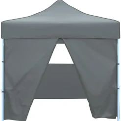 Tuin & Gazon*vidaXL Vouwtent pop-up met 4 zijwanden 3x3 m Antraciet