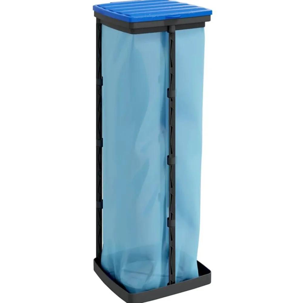 Vuilniszakhouders 2 st 120 L PP zwart en blauw>vidaXL Sale