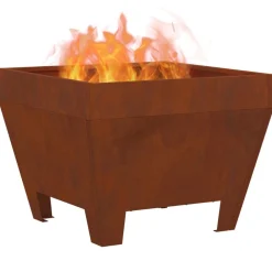 Haarden*vidaXL Vuurkorf Bruin 50 x 50 x 38 cm Cortenstaal Weerbestendig staal/bruin