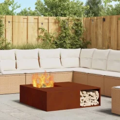 Haarden*vidaXL Vuurkorf Bruin 100 x 100 x 30 cm Cortenstaal Weerbestendig staal/bruin