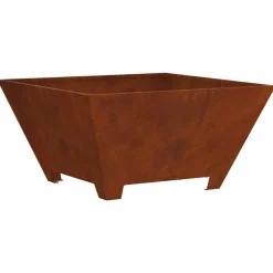 Haarden*vidaXL Vuurkorf Bruin 60 x 60 x 30 cm Weerbestendig staal Weerbestendig staal/bruin