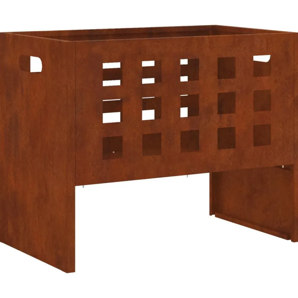 Haarden*vidaXL Vuurkorf Bruin 50 x 30 x 40 cm Staal Weerbestendig staal/bruin