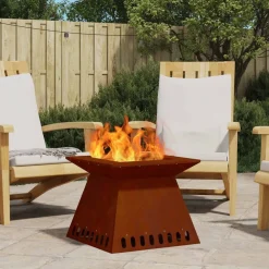 Haarden*vidaXL Vuurkorf Bruin 48 x 48 x 40 cm Cortenstaal Weerbestendig staal/bruin