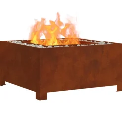 Vuurkorf Bruin 60 x 60 x 30 cm Cortenstaal><noscript><img width=