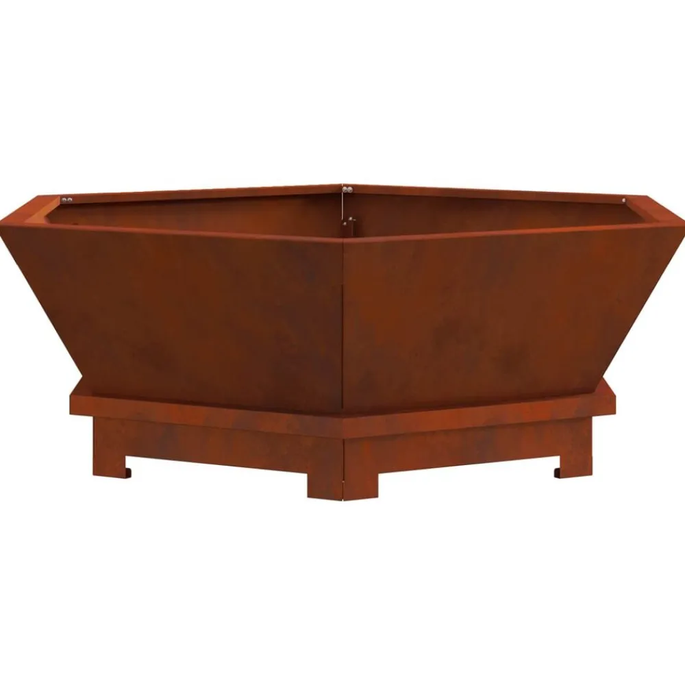 Vuurkorf Bruin 75 x 75 x 28 cm Cortenstaal>vidaXL Outlet