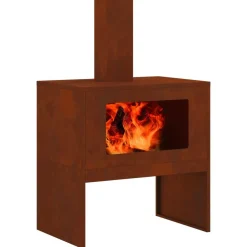 Haarden*vidaXL Vuurkorf Bruin 60 x 40 x 96 cm Cortenstaal Verweerd staal/bruin