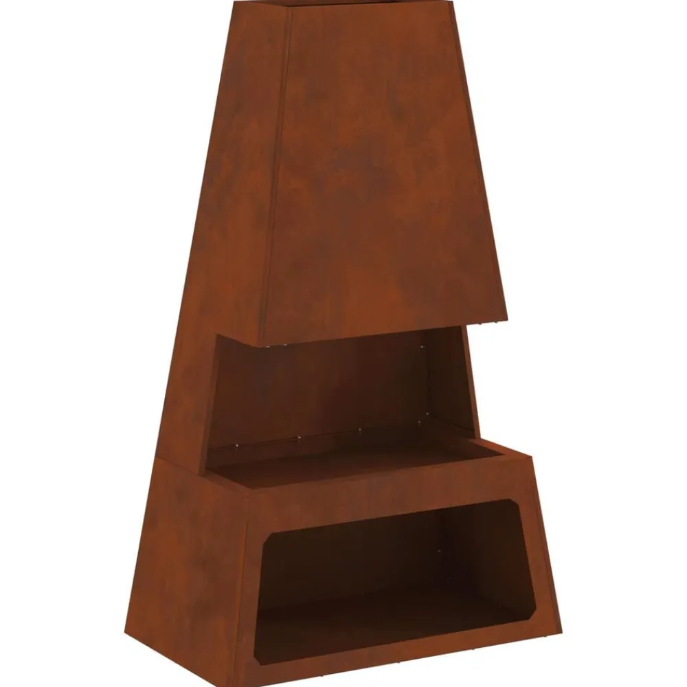 Vuurkorf Bruin 60 x 35 x 100 cm Cortenstaal>vidaXL Hot