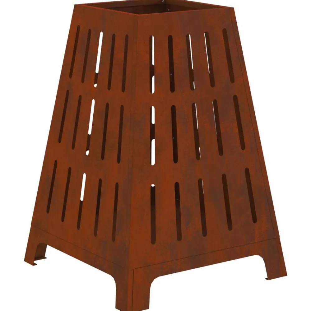 Haarden*vidaXL Vuurkorf Bruin 50 x 50 x 70 cm Cortenstaal Weerbestendig staal/bruin
