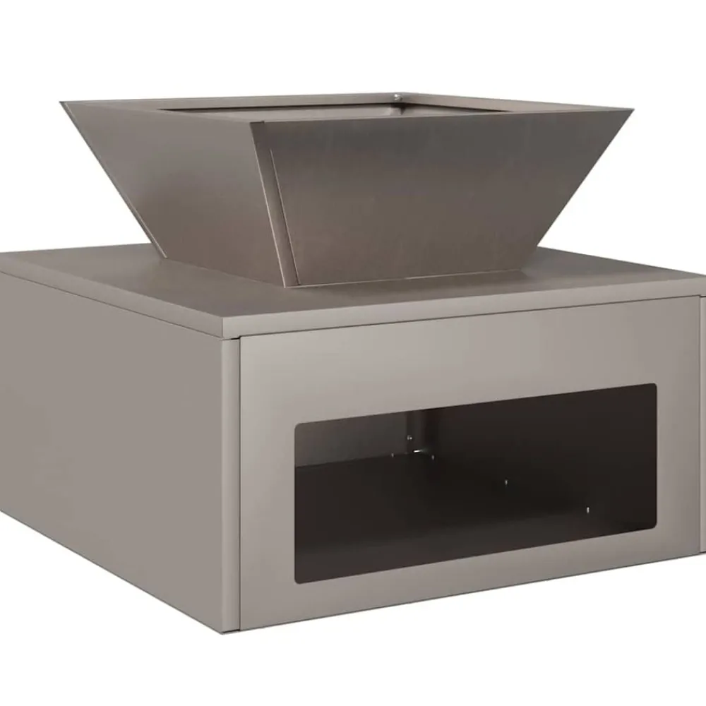 Haarden*vidaXL Vuurkorf Roestig 50 x 50 x 40 cm Cortenstaal