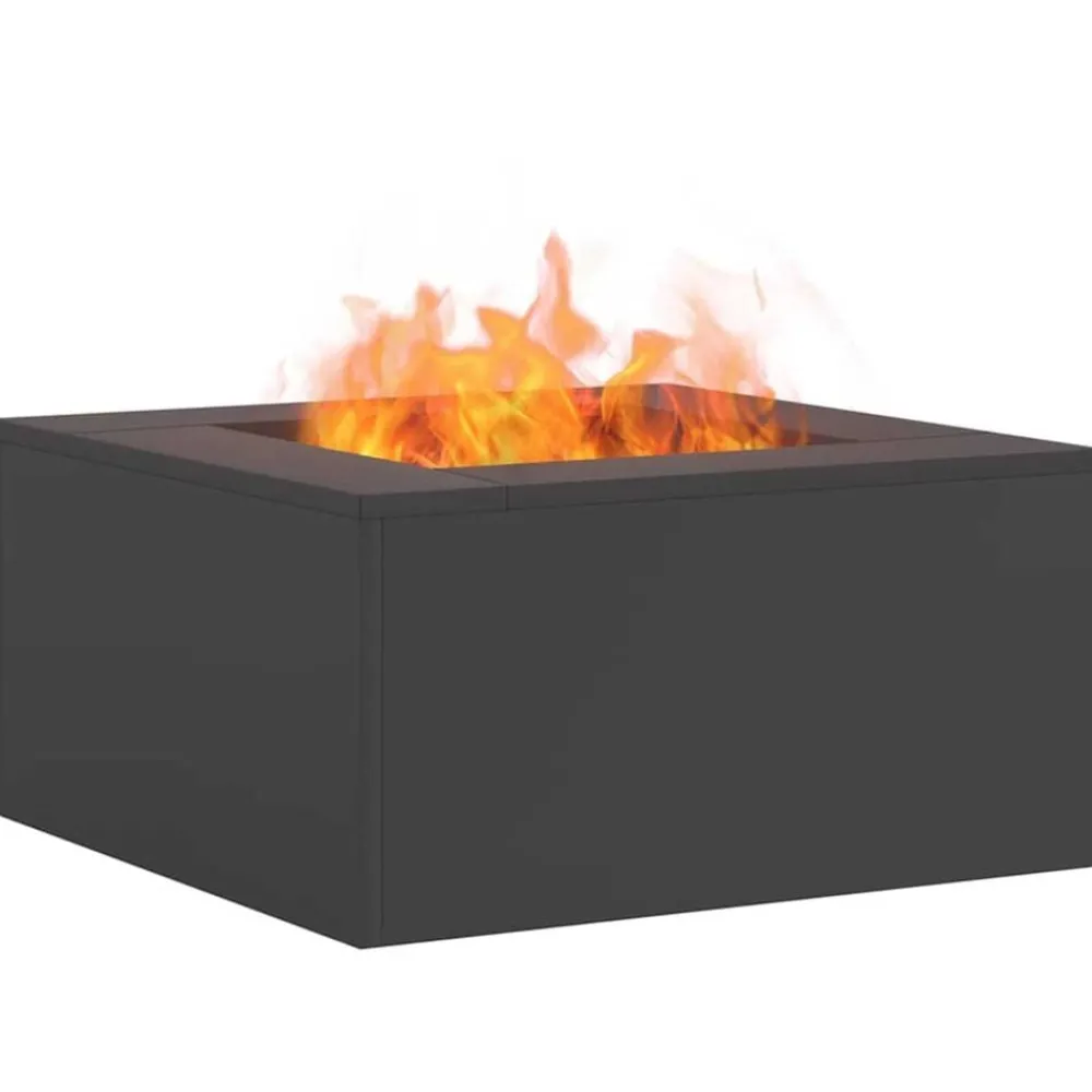 Vuurkorf Zwart 60 x 60 x 30 cm Staal>vidaXL Sale