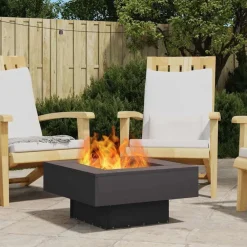 Haarden*vidaXL Vuurkorf Zwart 60 x 60 x 30 cm Staal Koudgewalst staal/zwart