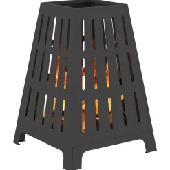 Haarden*vidaXL Vuurkorf Zwart 50 x 50 x 70 cm Staal Koudgewalst staal/zwart
