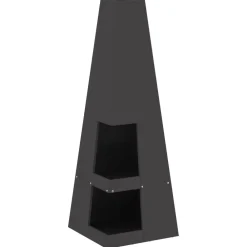 Haarden*vidaXL Vuurkorf Zwart 35 x 35 x 100 cm Staal Koudgewalst staal/zwart