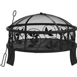 Vuurplaats met pook XXL 50 cm staal>vidaXL New