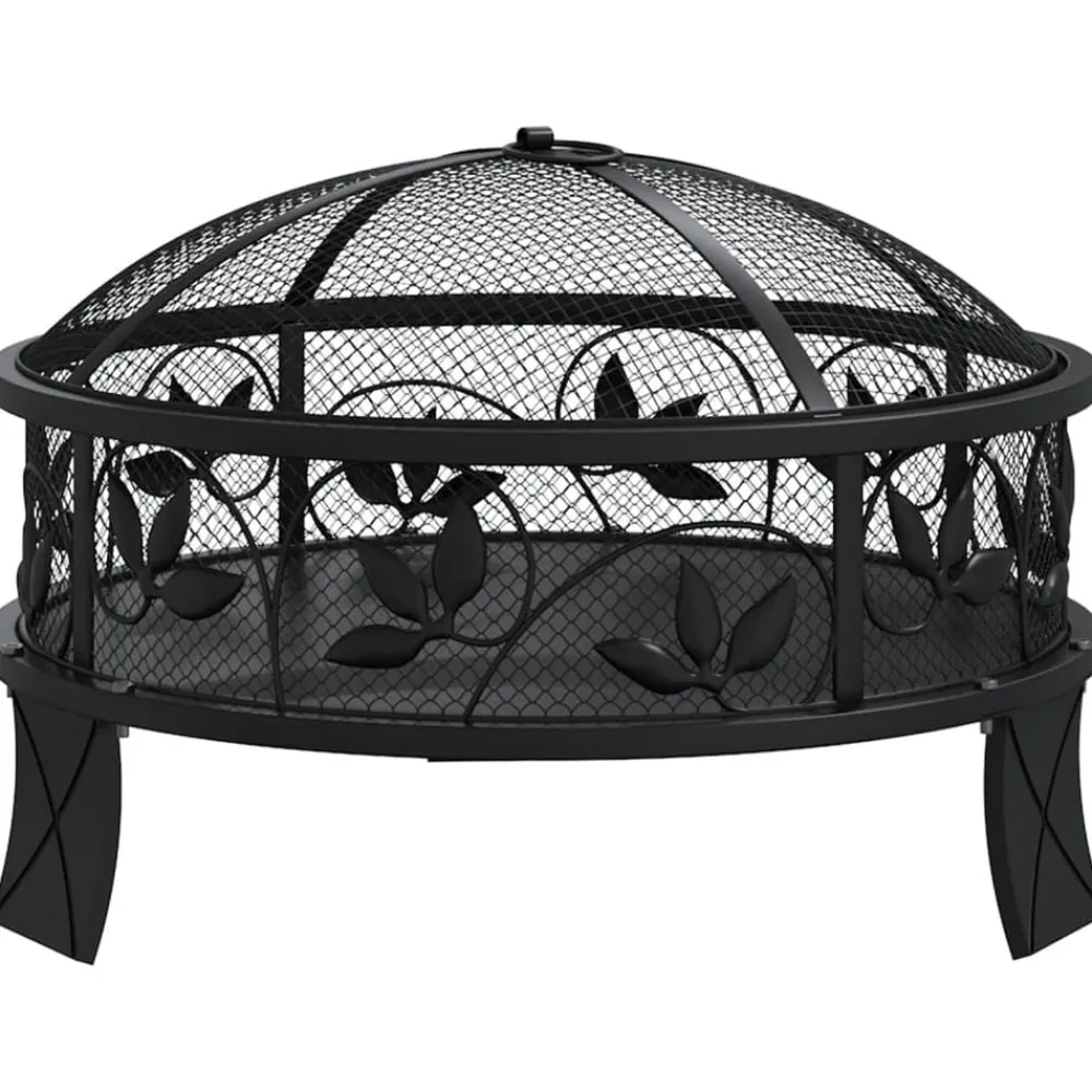 Vuurplaats met pook XXL 50 cm staal>vidaXL New