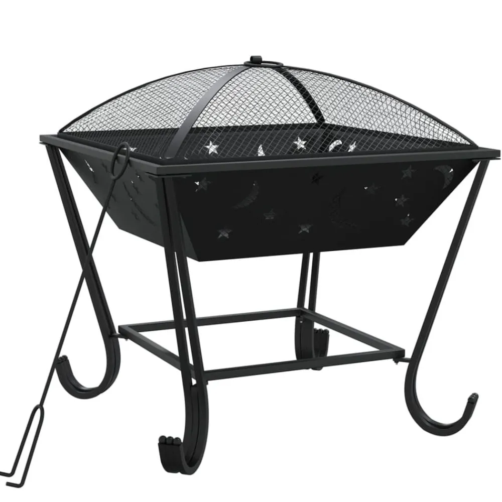 Vuurplaats met pook XXL 50 cm staal>vidaXL Outlet