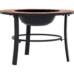 Haarden*vidaXL Vuurschaal mozaïek 68 cm keramiek kleurig Terracotta