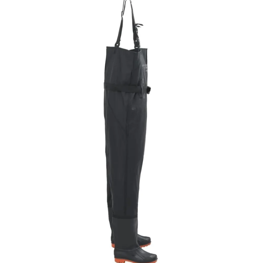 Buitensport*vidaXL Waadpak met laarzen en riem maat 38 Zwart