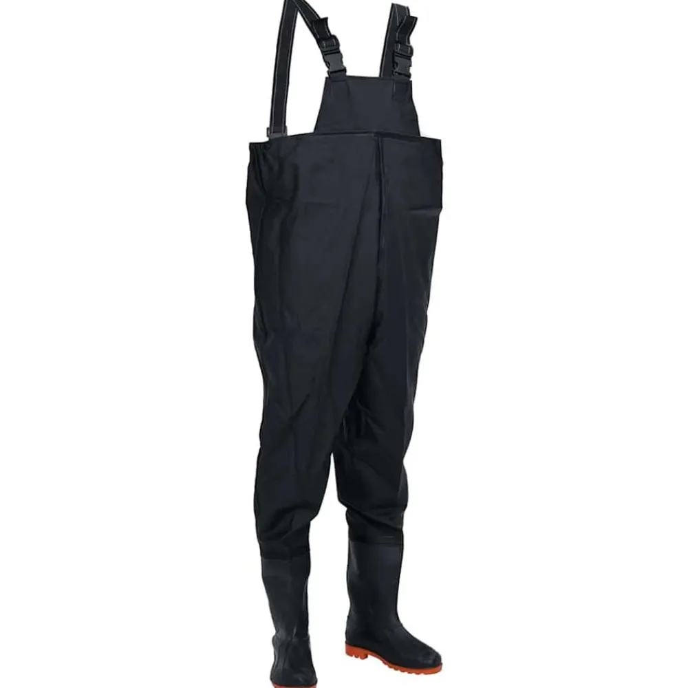 Buitensport*vidaXL Waadpak met laarzen maat 38 Zwart